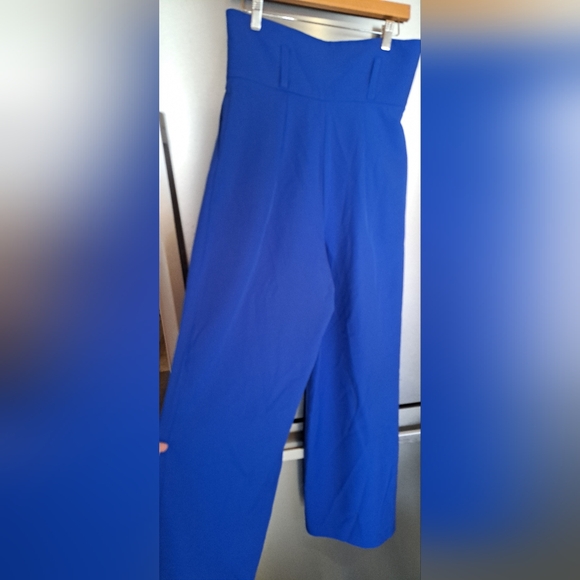 Julia Allert High Waist Wide Leg Royal Blue Trousers  LRG Business Office READ - Picture 5 of 11